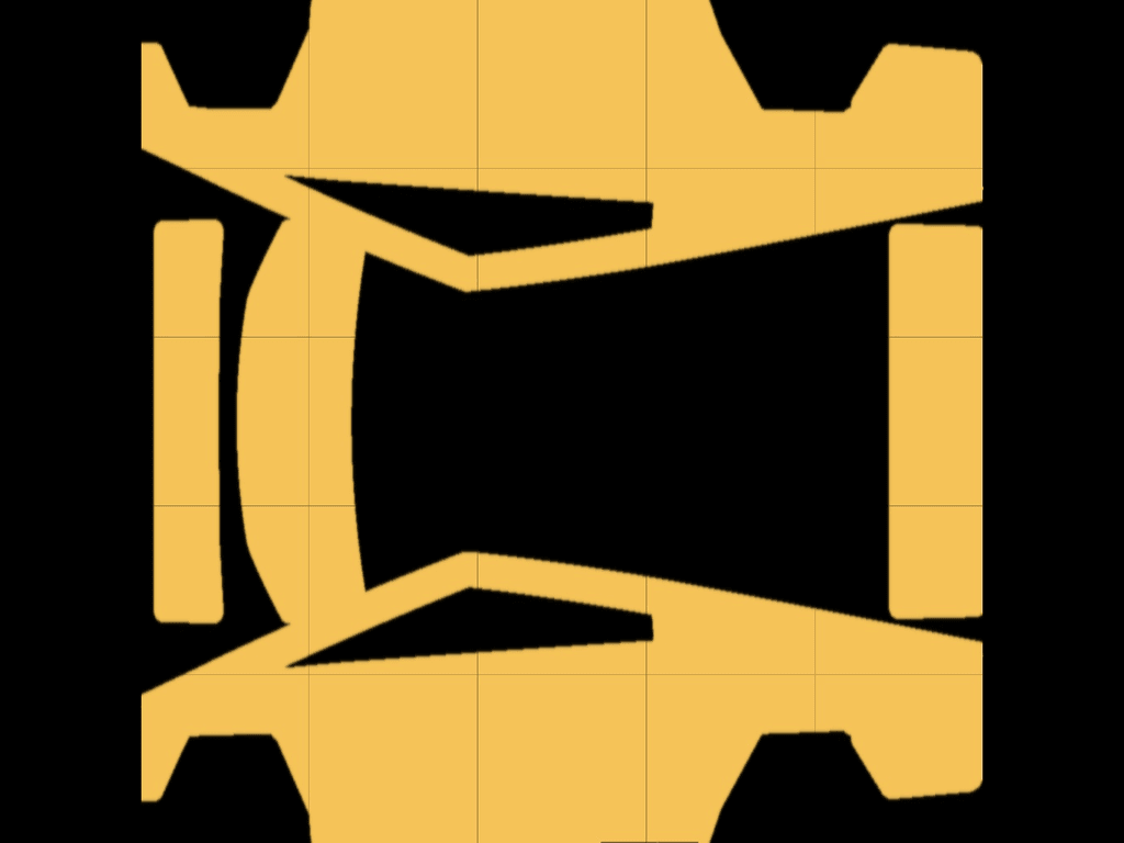Angular Gold Negative Space digital skin preview