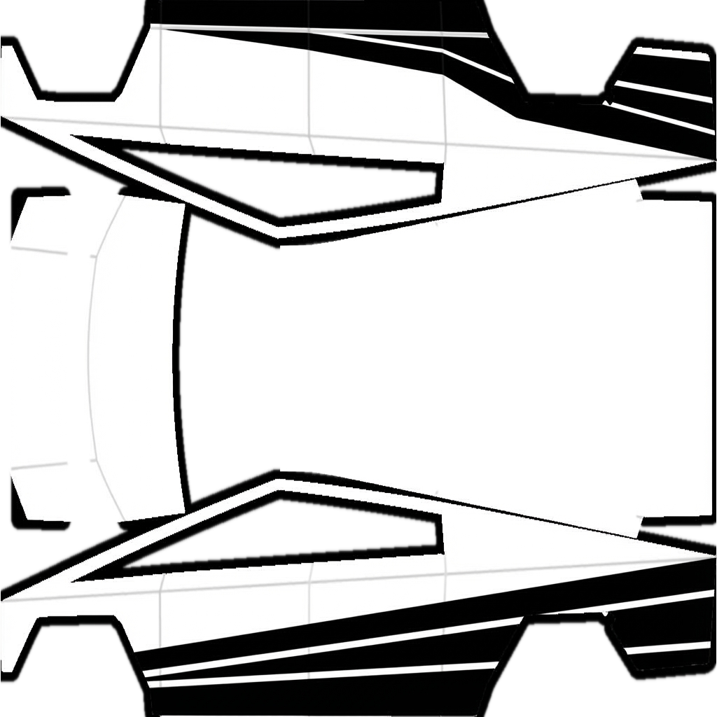 Monochrome Angular Side Stripes digital skin preview