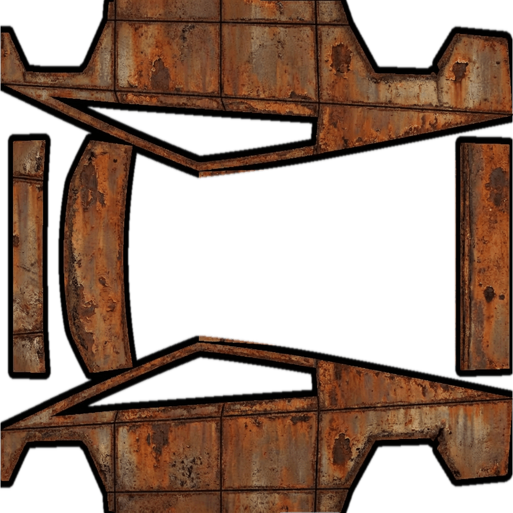 Weathered Rust Panel Geometry digital skin preview