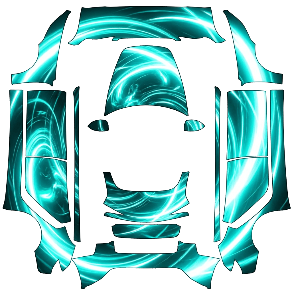 Aquamarine Luminous Fluid Swirl digital skin preview
