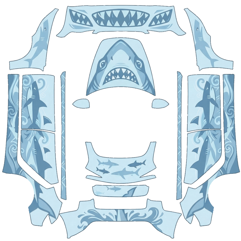 Arctic Shark Panel Artwork digital skin preview