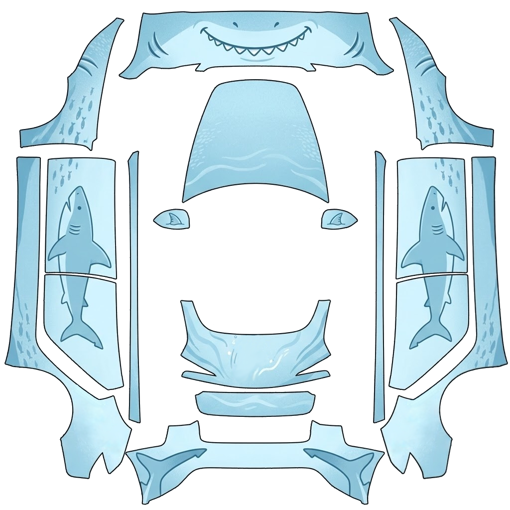 Pale Blue Shark Pattern digital skin preview