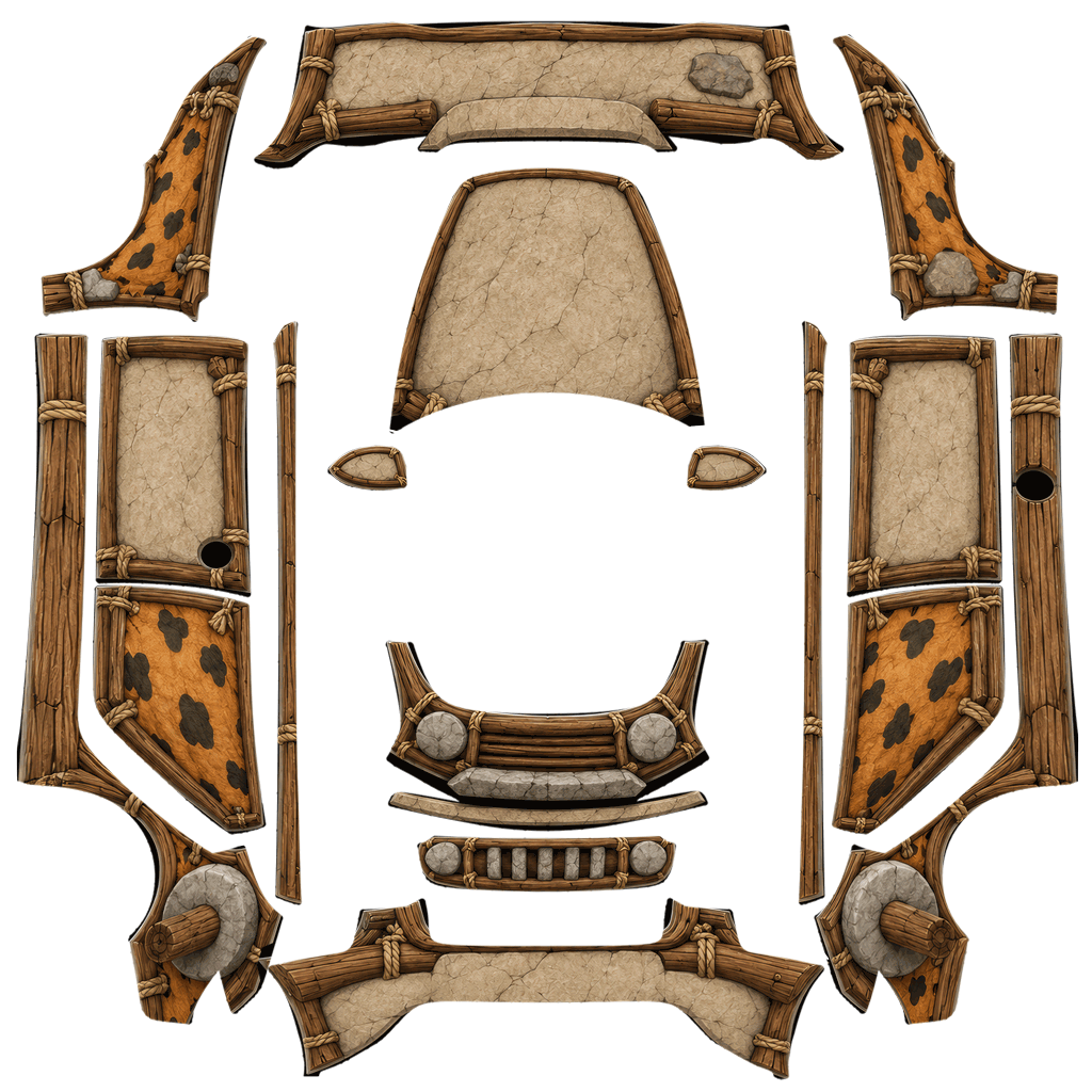 Prehistoric Wood and Hide Wrap digital skin preview