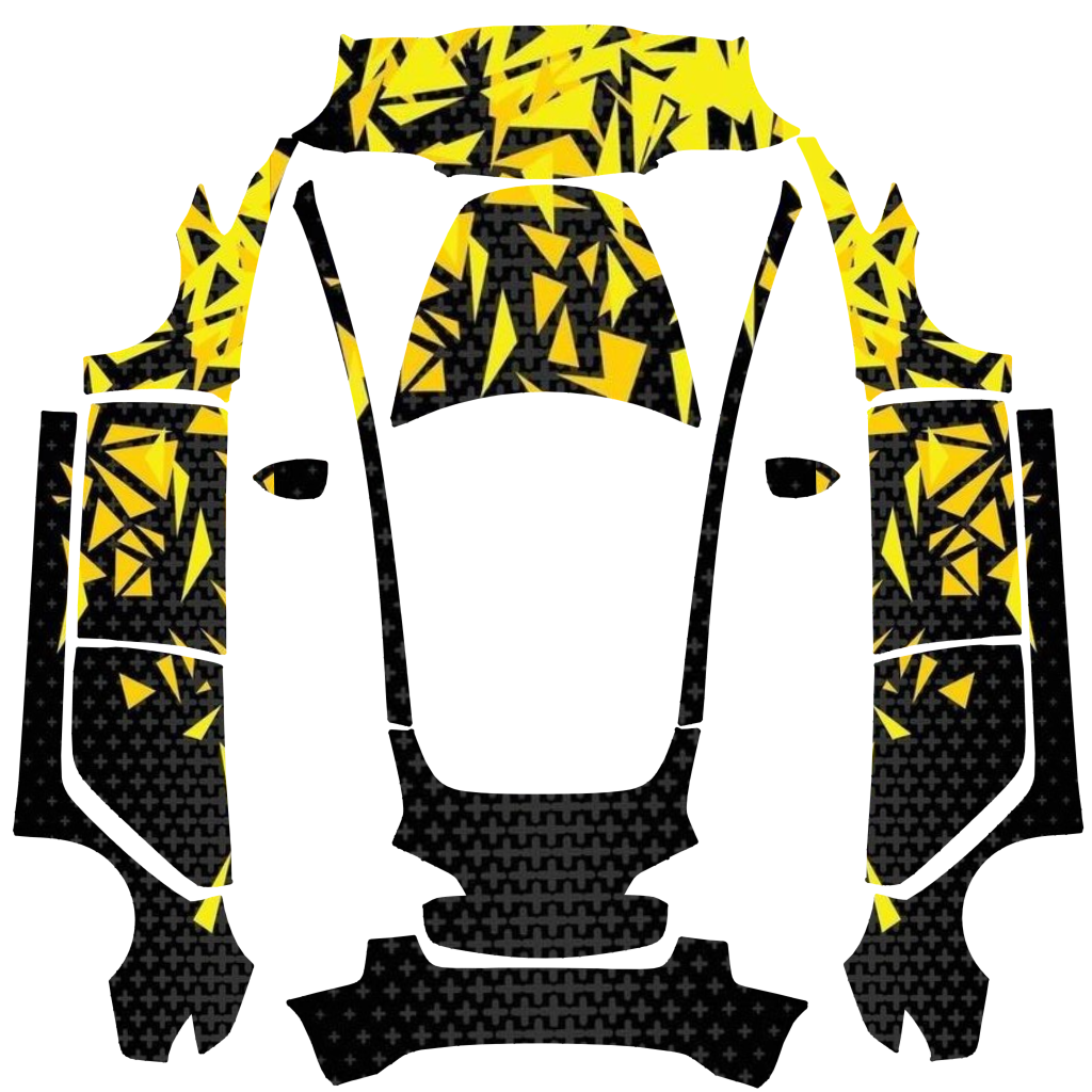 Black Yellow Shard Grid digital skin preview