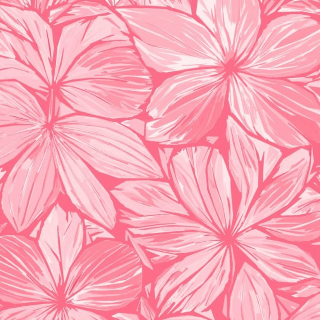 Pink Hand-Drawn Blossom Field digital skin preview