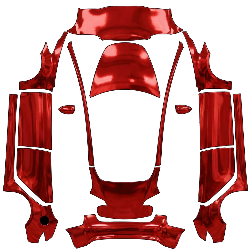 Reflective Crimson Chrome Panels digital skin preview