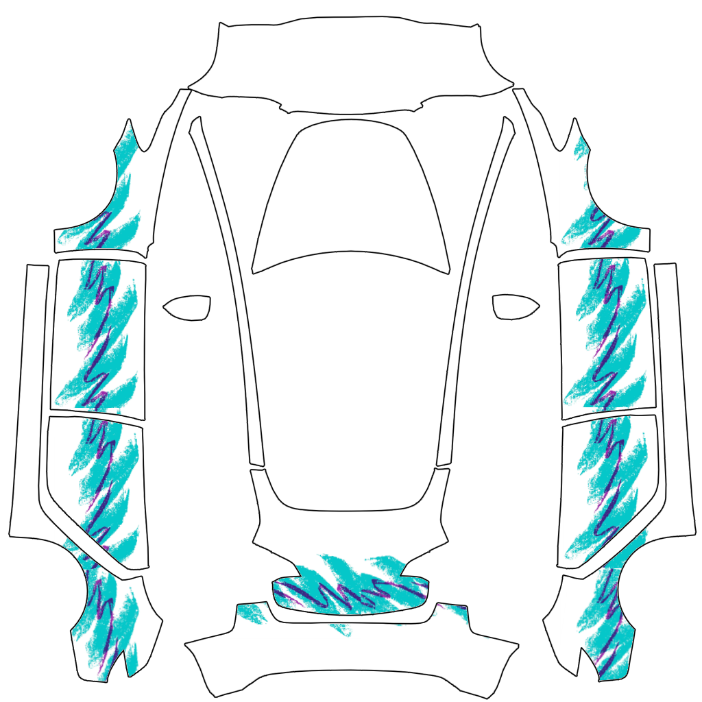 Turquoise Jazz Brushwork digital skin preview