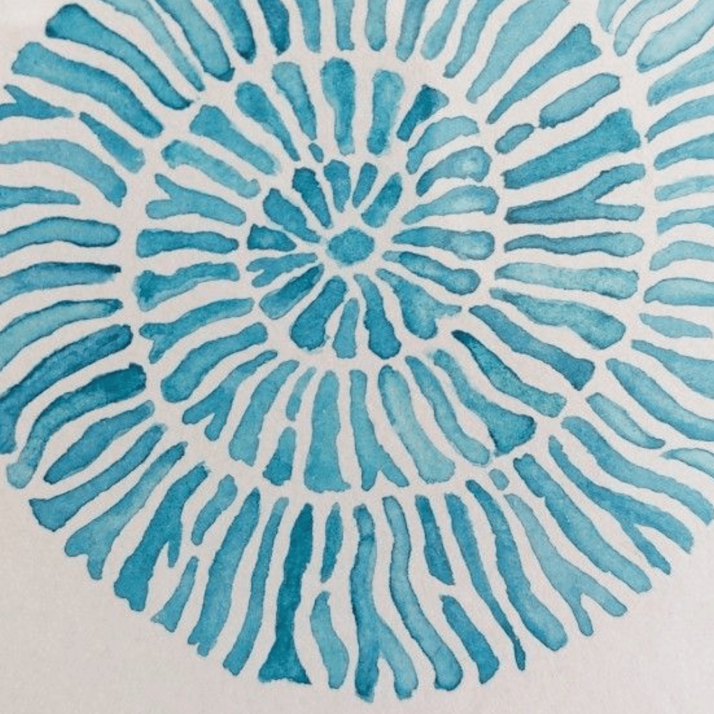 Turquoise Radial Brush Rosette digital skin preview