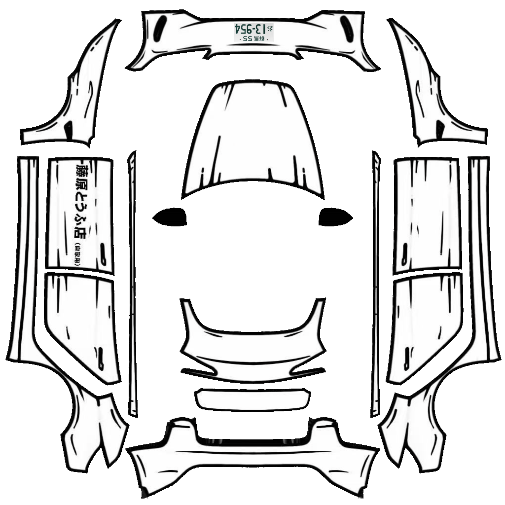 Monochrome Performance Sedan Map digital skin preview