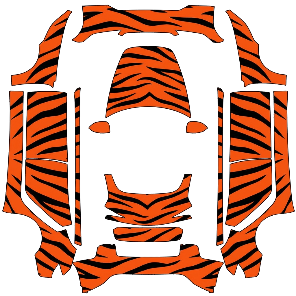 Orange Tiger Stripe Vehicle Graphic digital skin preview