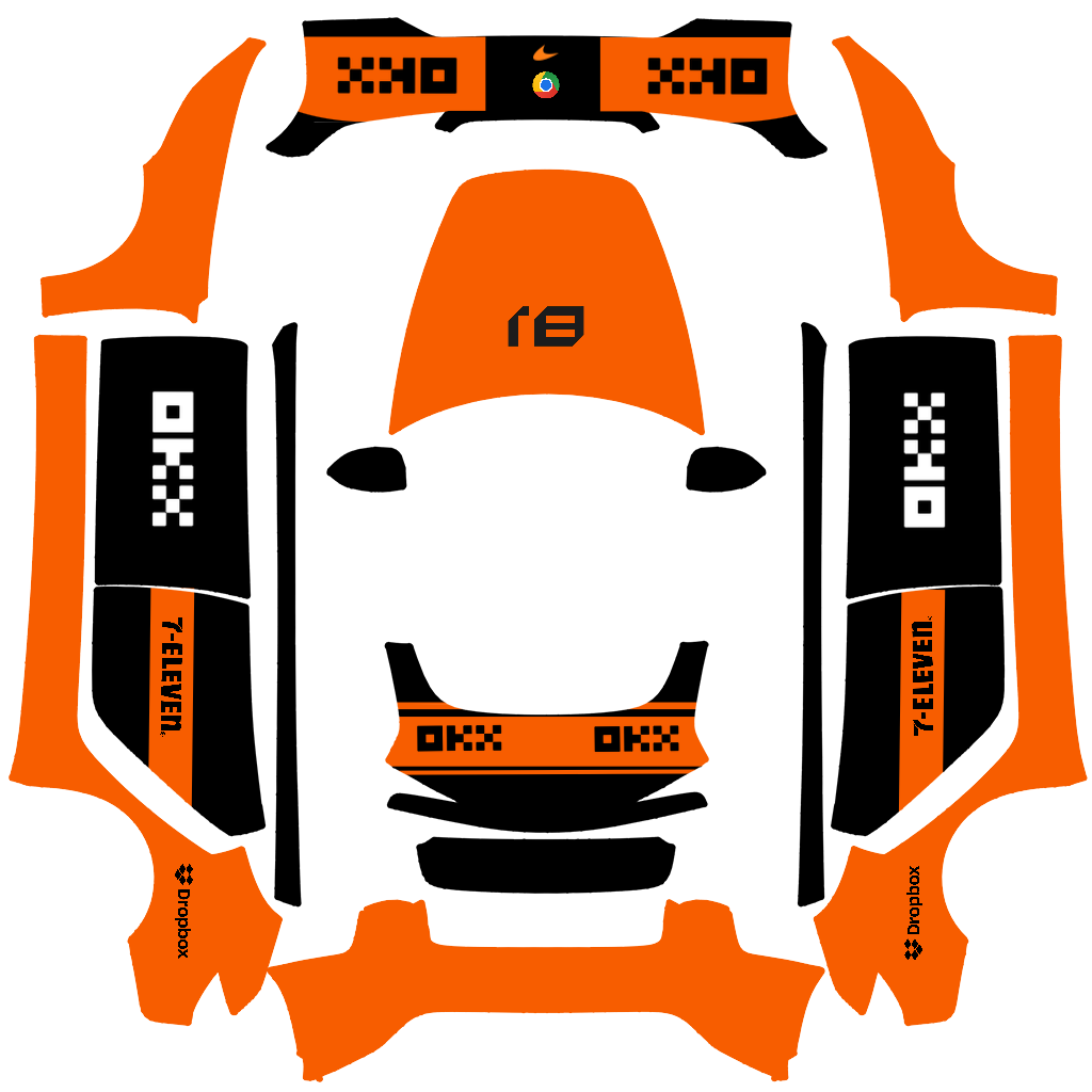 Papaya Orange Racing Panels digital skin preview