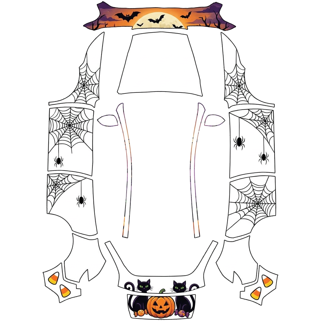 Monochrome Halloween Webs digital skin preview