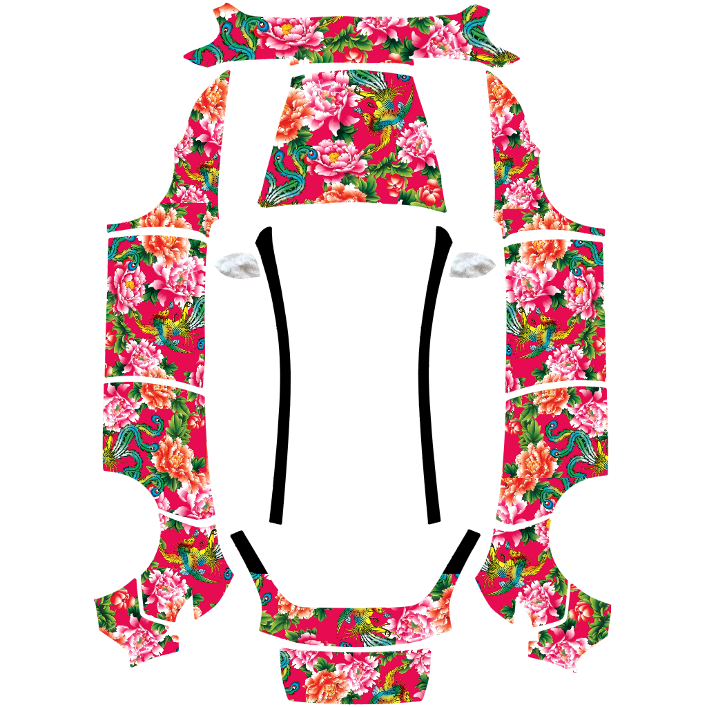 Vibrant Pink Garden Floral Wrap digital skin preview