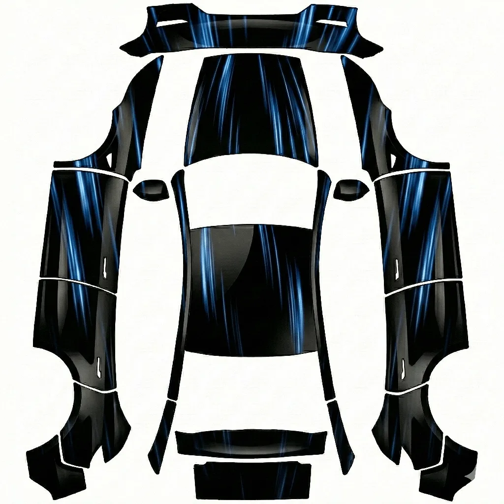 Midnight Blue Vertical Streaks digital skin preview