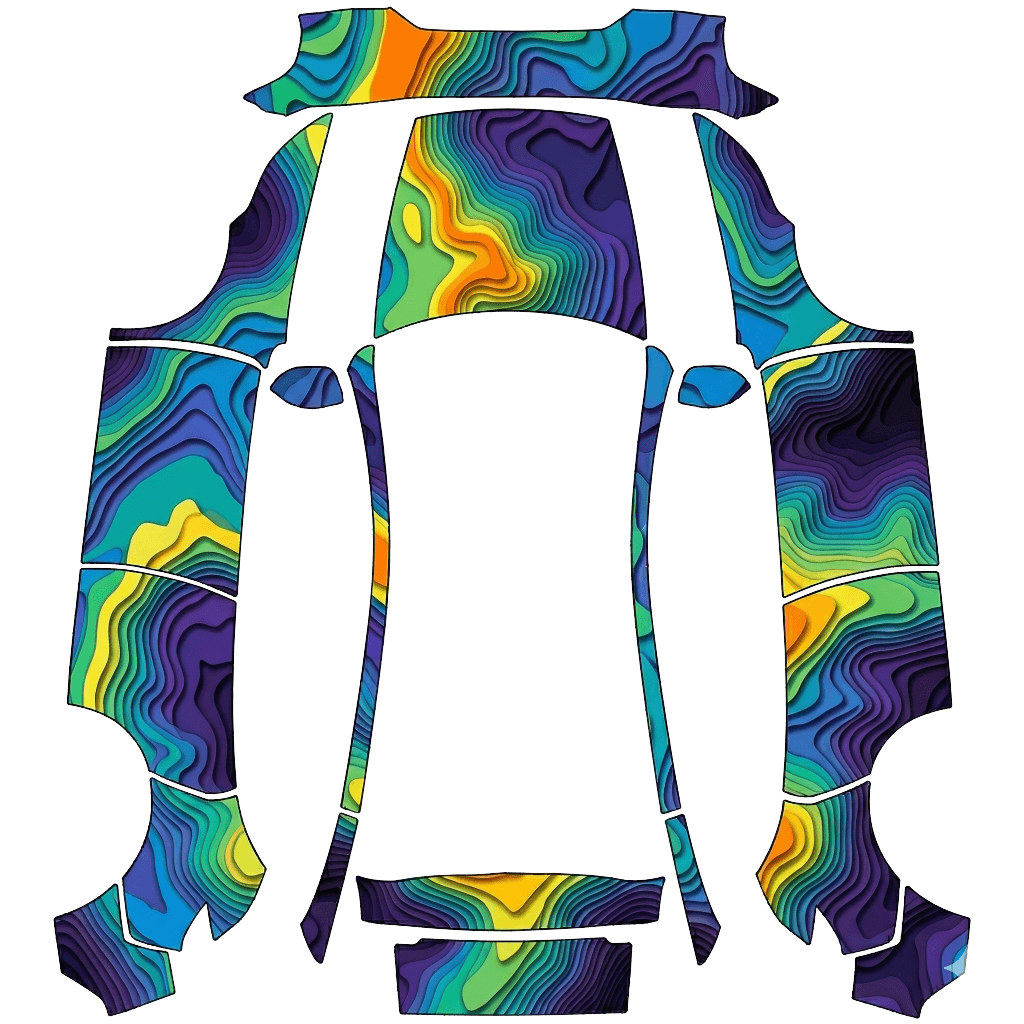 Neon Contour Terrain digital skin preview