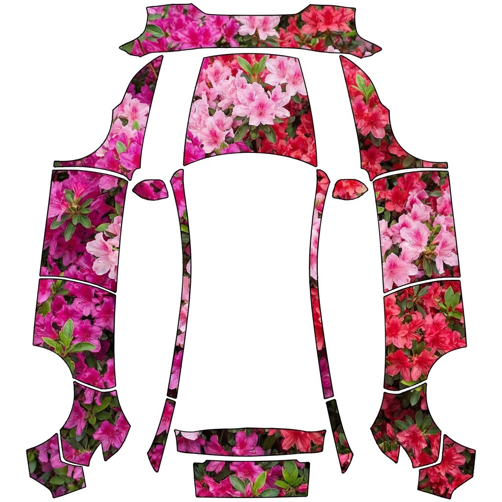 Pink Azalea Floral Panel Wrap digital skin preview