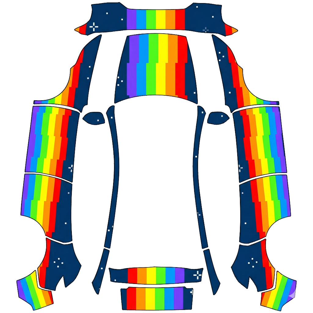Rainbow Stripe Contour digital skin preview