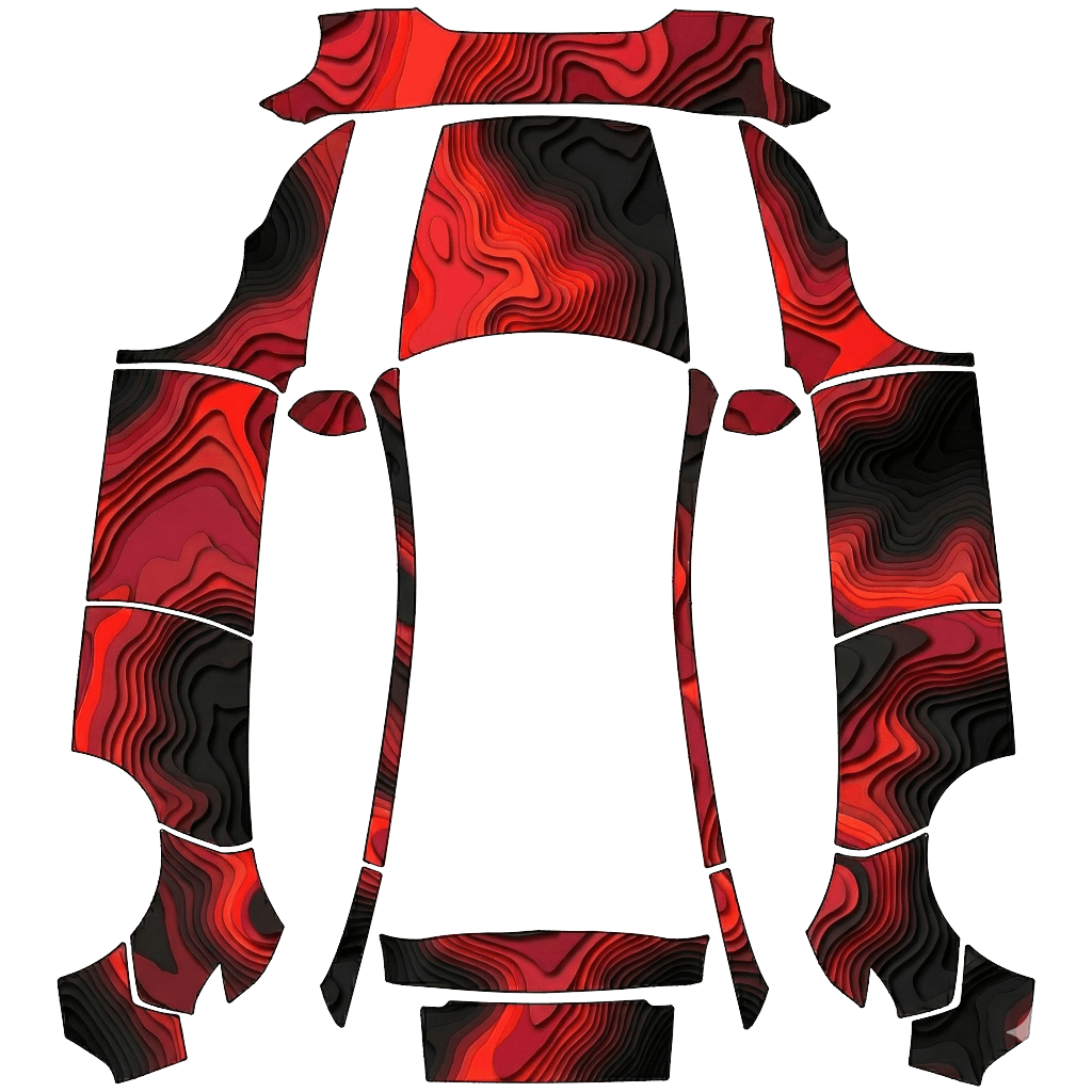 Red Black Contour Flow digital skin preview