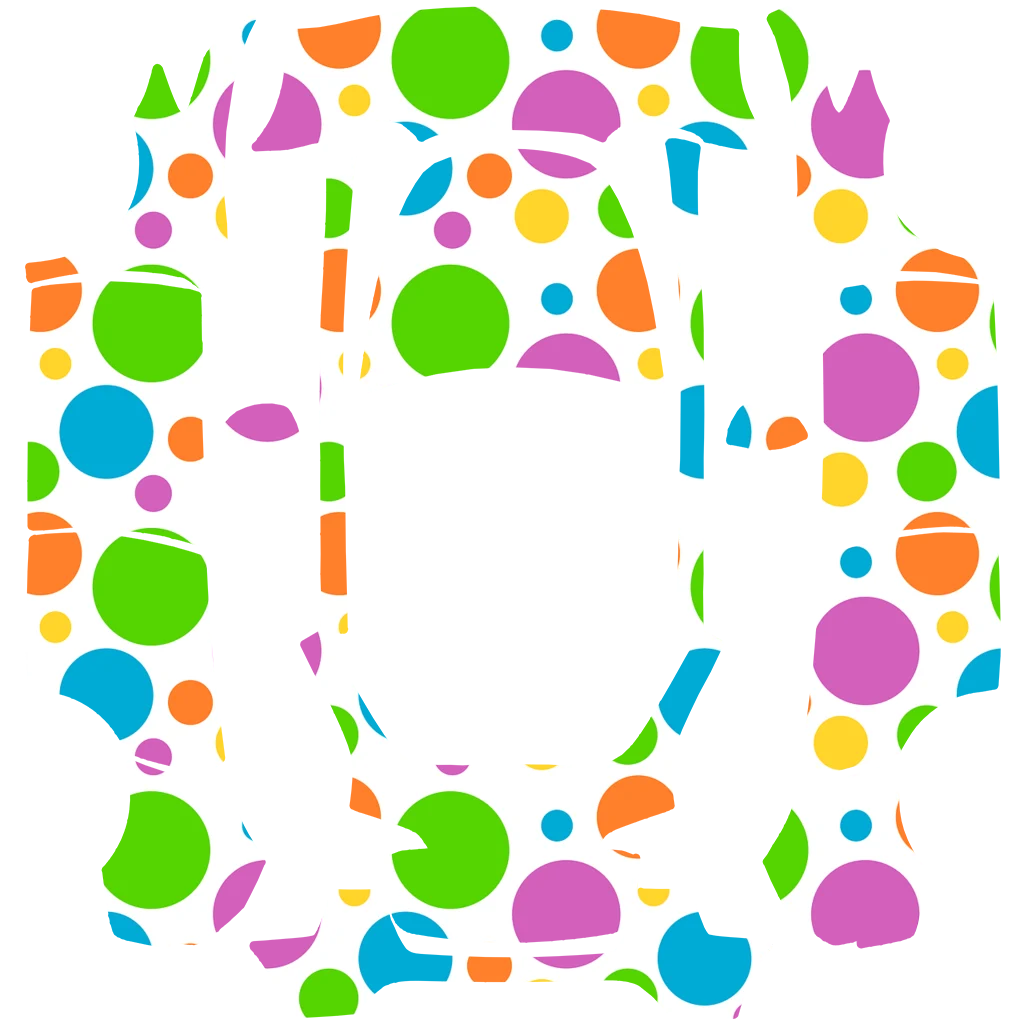 Bright Multicolor Polka Dot Grid digital skin preview