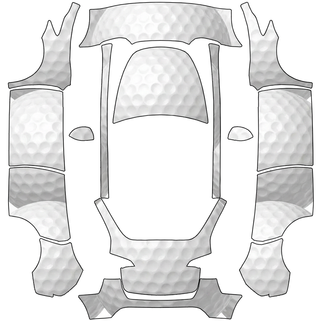 Dimpled White Golf Ball Panels digital skin preview