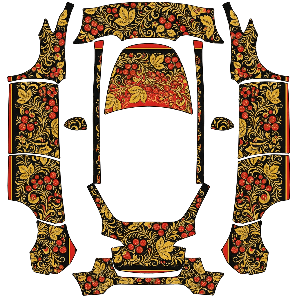 Khokhloma Floral Ornament digital skin preview