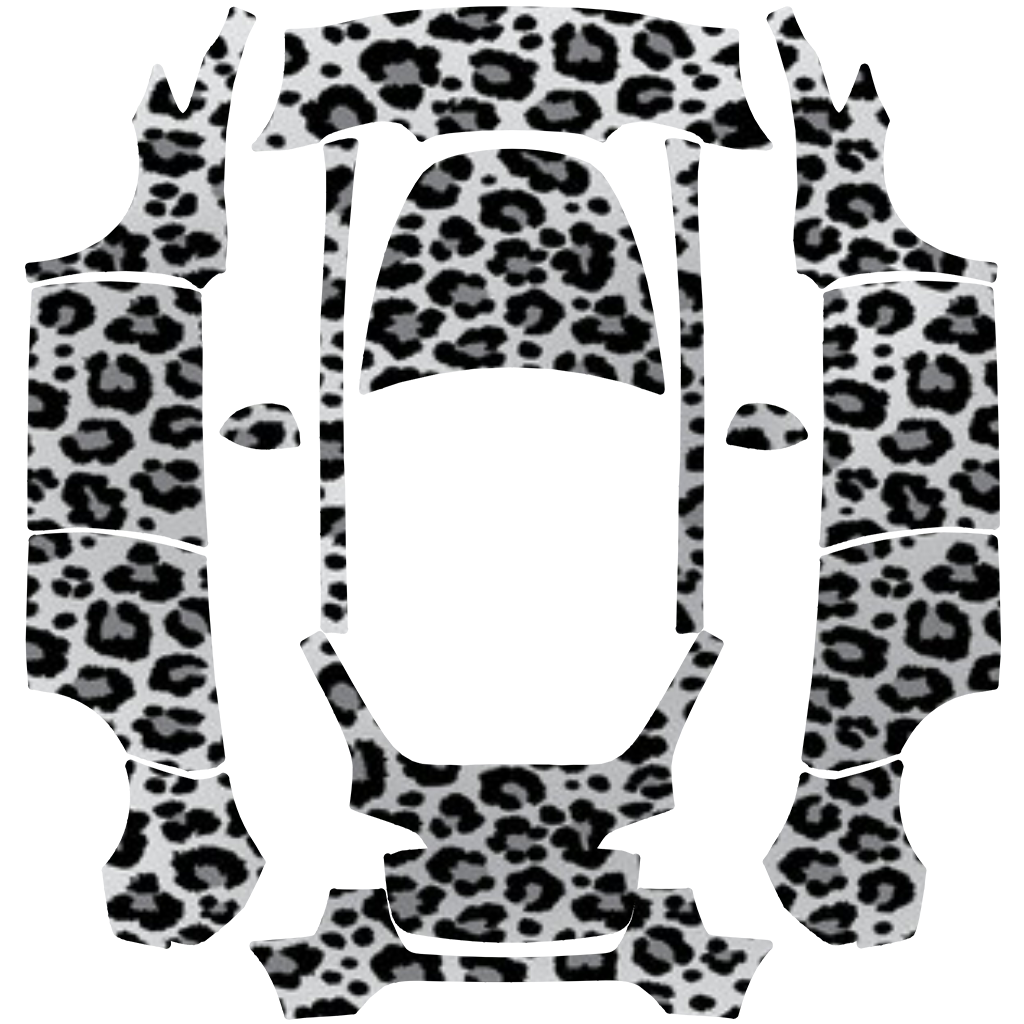 Monochrome Snow Leopard Panels digital skin preview
