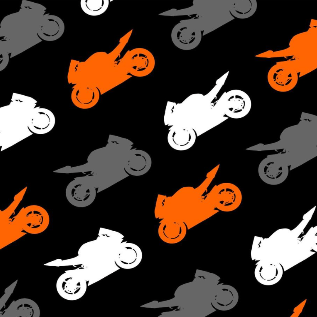 Orange White Gray Sportbike Pattern digital skin preview
