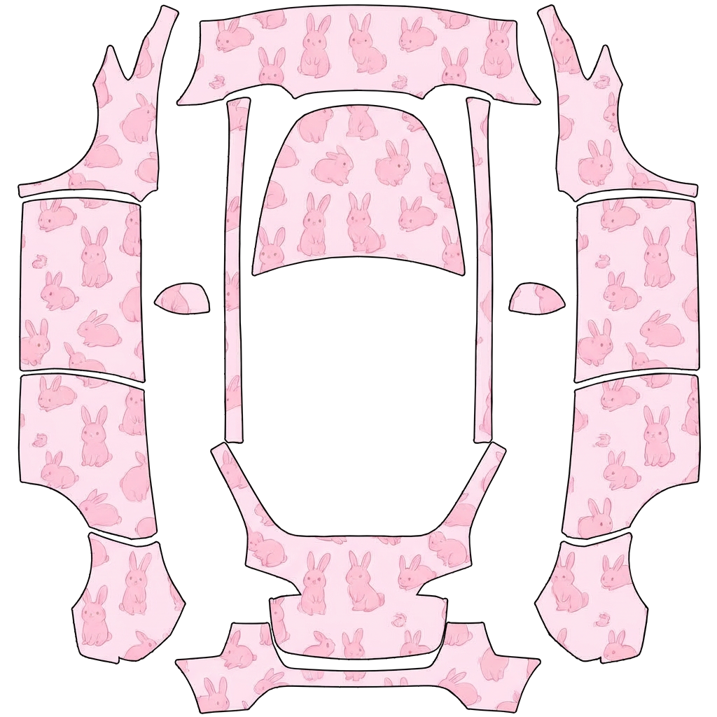 Pink Rabbit Pattern Wrap digital skin preview